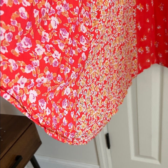 Free People Red Floral 2pc top and Maxi Skirt - Picture 12 of 16